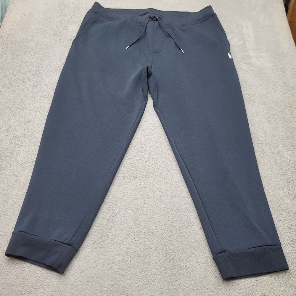 Polo Ralph Lauren Joggers Sweatpants Mens 2XB Navy Blue Double Knit Drawstring